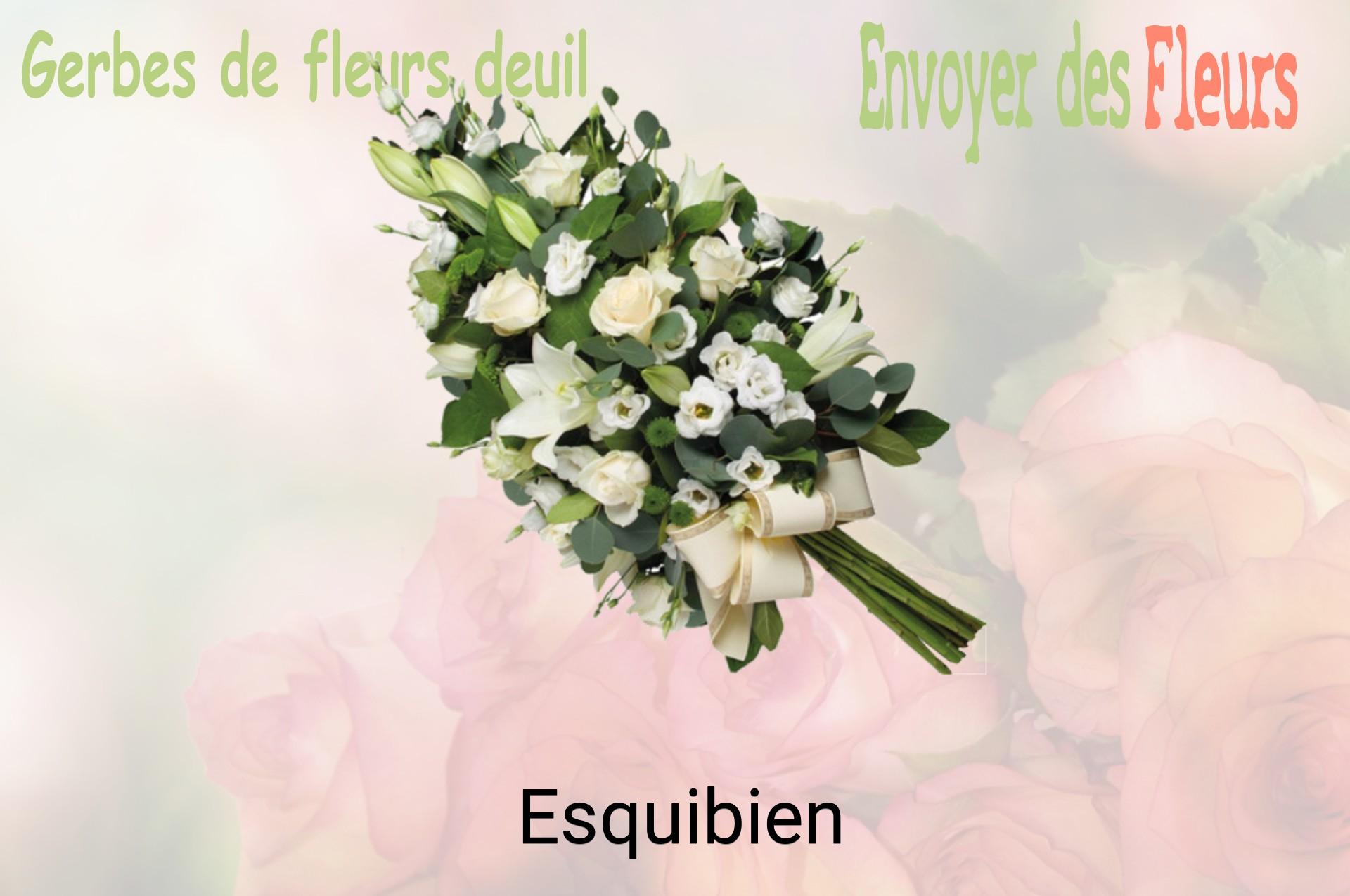 Gerbe de fleurs de deuil livrée à Esquibien